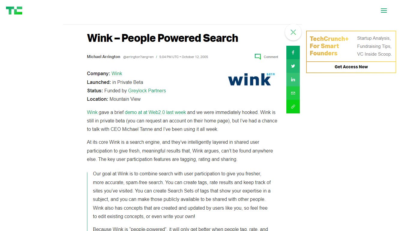 Wink – People Powered Search – TechCrunch