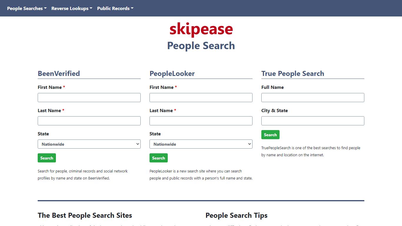 People Search | People Finder | Skipease